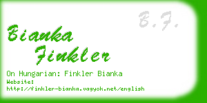 bianka finkler business card